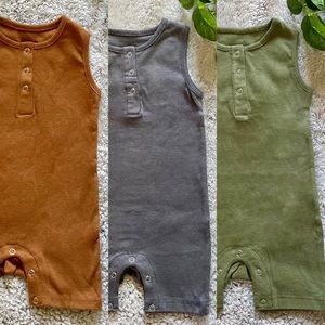 3 Pack Baby Romper Sleeveless Jumpsuit